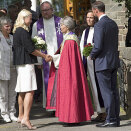 22 July: The Crown Prince and Crown Princess attend the Memorial Service in Hole Church, close to Utøya island (Photo: Terje Bendiksby, NTB Scanpix).